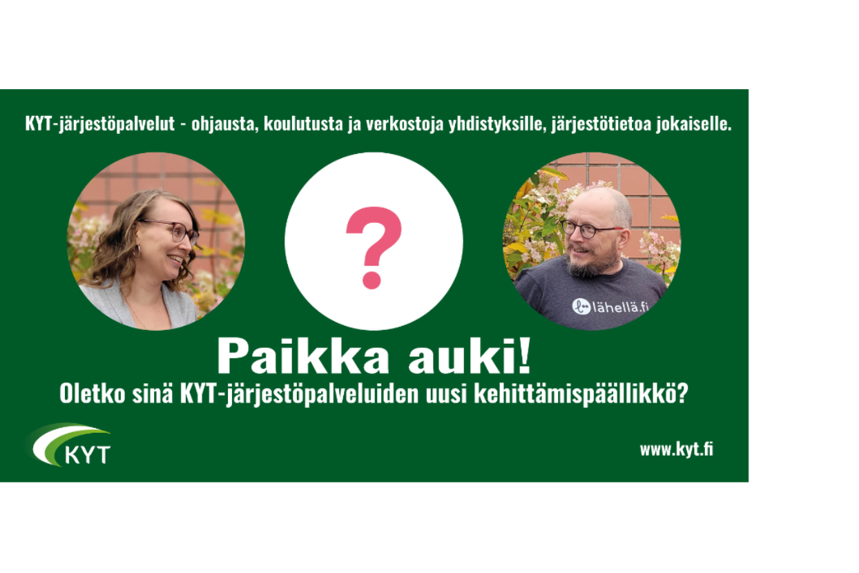 Kehittämispäällikkö Keski-Suomen Yhteisöjen Tuen KYT-järjestöpalveluihin